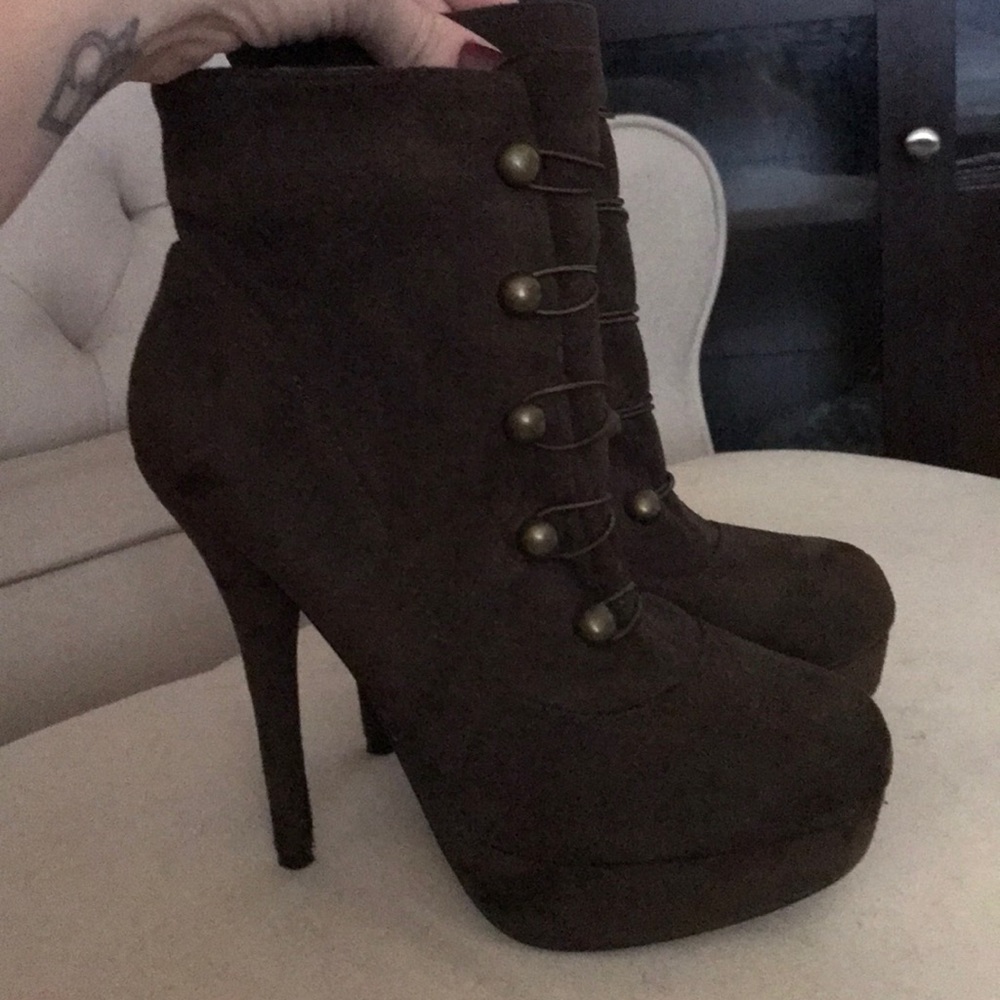 Forever 21 Dark brown above ankle stiletto